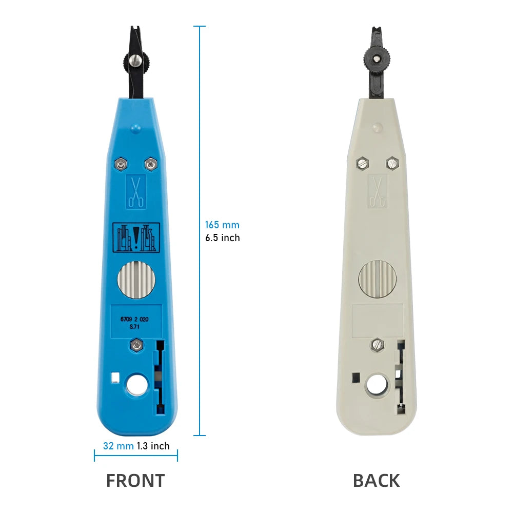 Impact Punchdown Tool with 66/110 Blade, Reliable CAT Cable Connections, Lightweight & Durable Adjustable Force