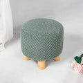 Square Stool Covers Thick Stretch Knitting Round Seat Covers Living Room Chair Cover Small Footstool Ottoman Slipcover Protector