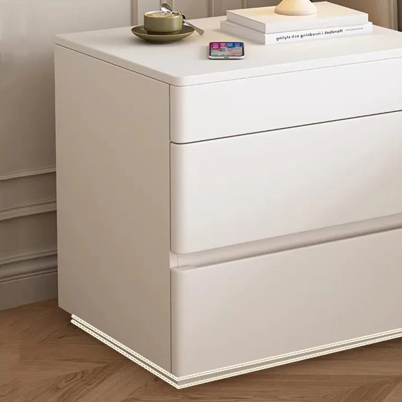 Cream Nordic Bedside Table With Secret Compartment Safe Modern Minimalist Nightstands Rustic Glamour Table De Chevet Furnitures