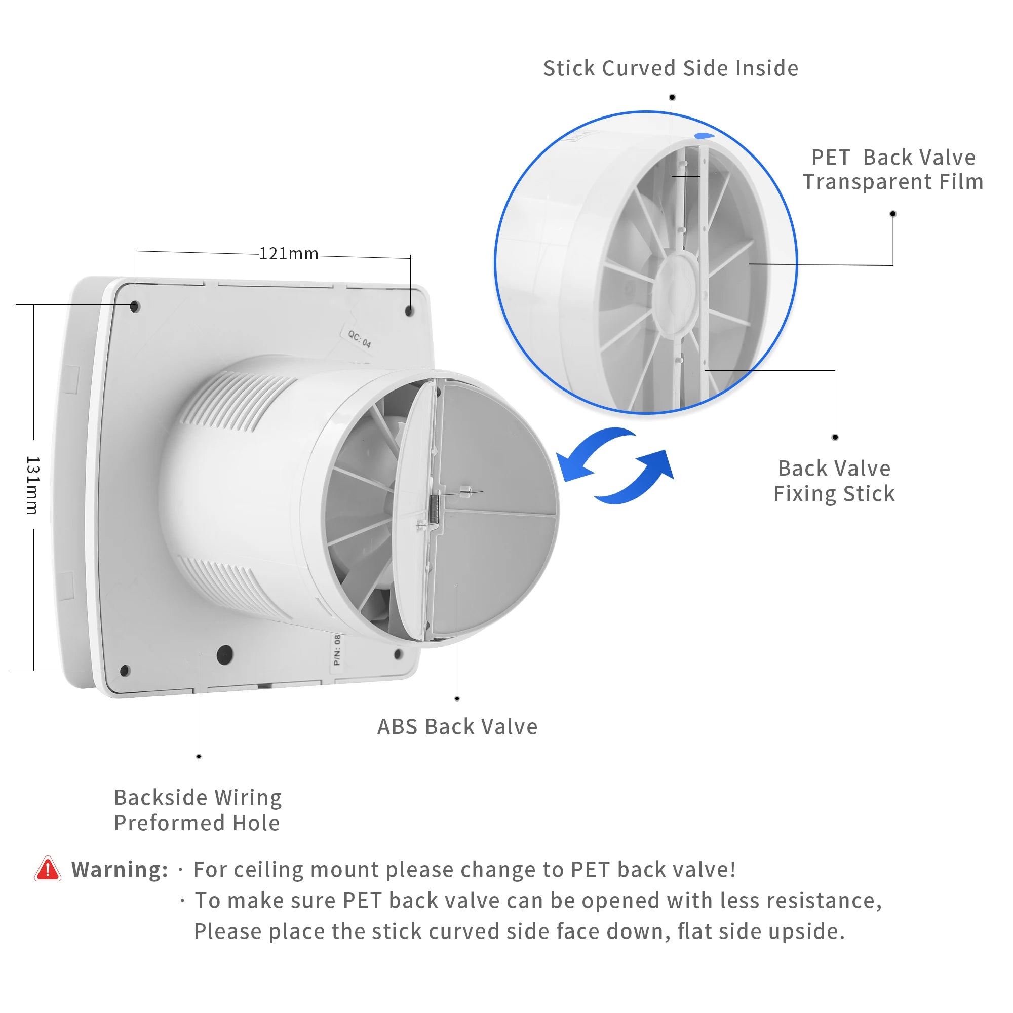 SCHEEAIR 100mm Smart Life  WIFI  Bathroom  Fan Nova100 with Humidity Sensor Motion Sensor Timer