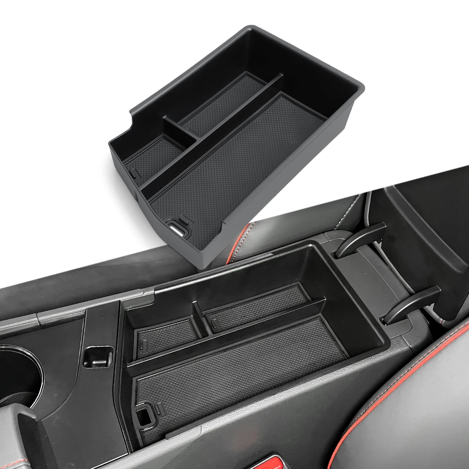 LUCKEASY for Hyundai Sonata 2024 N-line Center Console Armrest Storage Box Tray Left Rudder Organizer Accessories Tidying