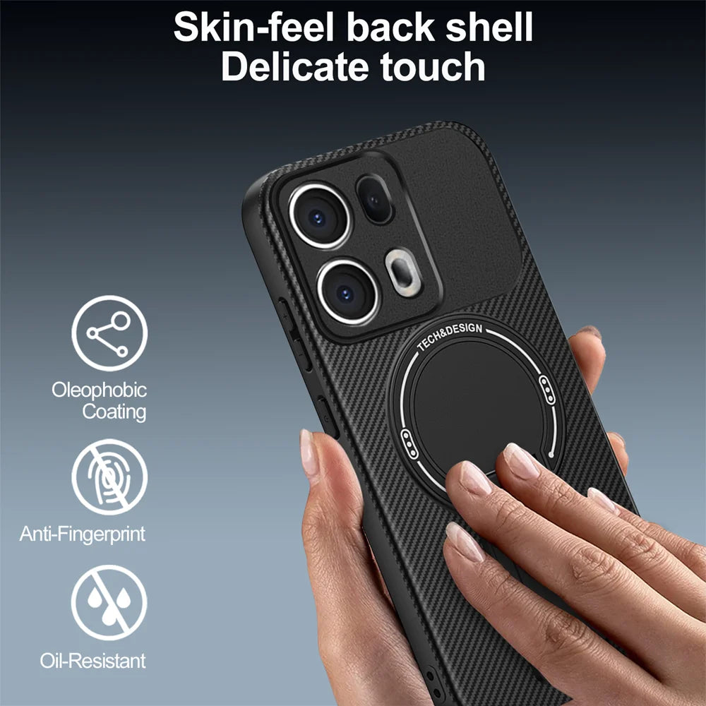 Shockproof Bracket Armor Magnetic Holder Case For OPPO Reno 13 13F Reno13 Pro Reno13F 5G Magsafe Wireless Charge Cover
