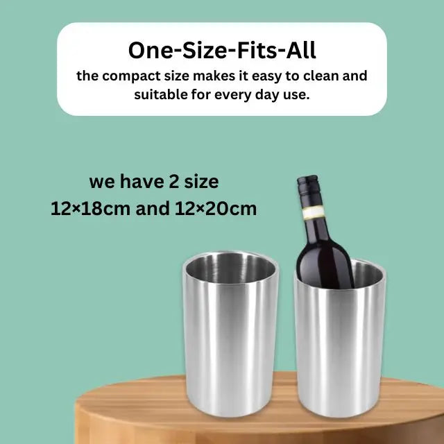 Premium Quality Wholesale Stainless Steel Double Wall Durable Portable Wine Cooler Bucket Chiller for Beer Bottle Cooler