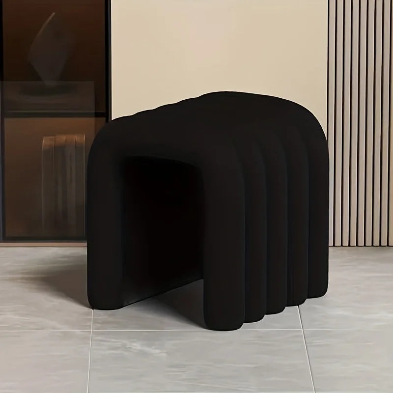 Modern Stool, Luxury Velvet Footrest & Makeup Bench, Versatile Accent Stool for Living Room, Bedroom, Hallway Decor