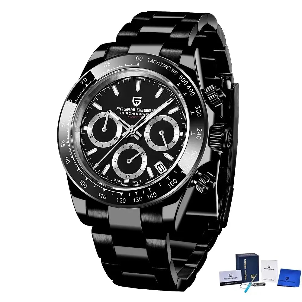 2026 New PAGANI DESIGN Mens Quartz Watches Top Luxury Chronograph VK63 Watch For Men Gift AR Sapphire Mirror Ceramic Bezel Clock