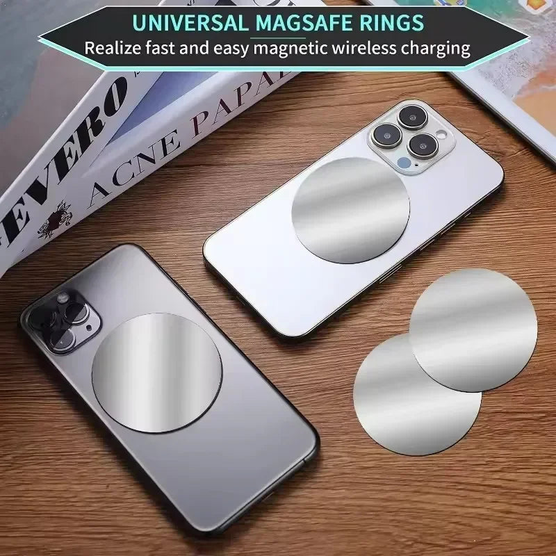 1-5PCS 8CM Magnetic Metal Plate Disk for Mobile Phone Tablet Universal Self Adhesive Iron Disk Patch Sticker for Magnetic Holder