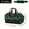 Heavy Duty Tool Bag, Wide Mouth Small Tool Bags, Soft Handle Toolbox Organizer Storage, Large Zipper Electrician Tool Bag