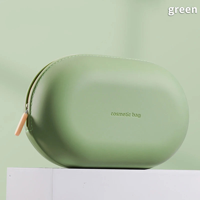 Portable Large Capacity Silicone Cosmetic Bag Waterproof Soft Moisture-proof Storage Wash Bag For Home Travel