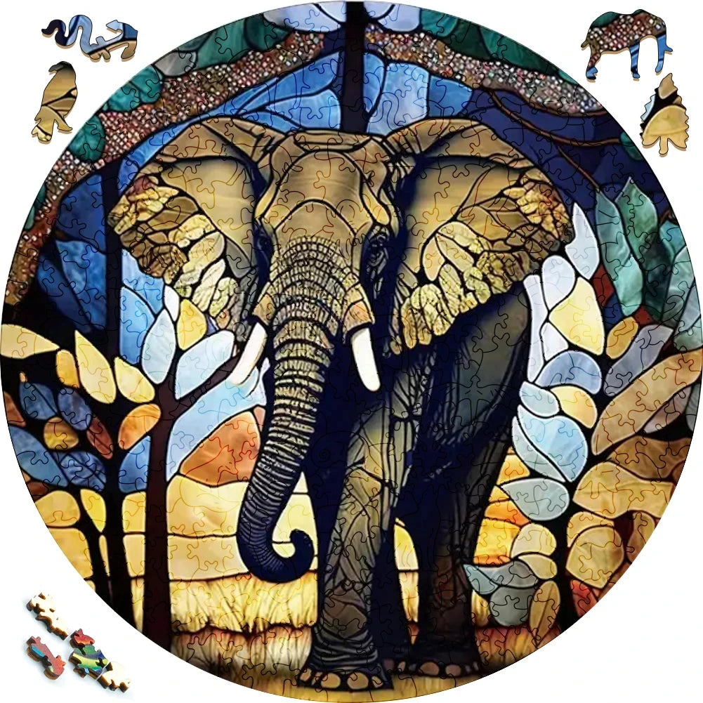 Mysterious 3D Wooden Puzzles Lion Unique Animals Shape DIY Educational Toys Gifts Wooden Jigsaw Puzzle Games For Kids Adults