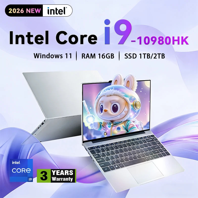 Intel Core i9 10980HK Gaming Laptop Computer 14.1inch Windows 11 Pro Laptops Office 16GB RAM 2TB SSD Gamer Portable Notebook PC