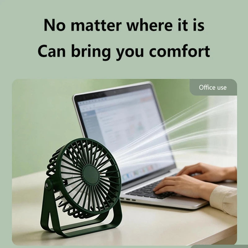 Lenovo Portable 360° Adjustable Mini Fan Quiet Air Circulation Fan Plug Play USB Powered Desk Cooling Fan for Home Office Dorm