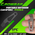 Multi-functional mini TC4 titanium alloy crowbar bottle opener, graduated hexagonal wrench key chain EDC outdoor small tool
