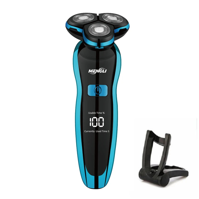 ZOZEN Men Electric Shaver Rechargeable Electric Razor Hair Cutting Shaving Machine Clipper Beard Trimmer Washable Wet-Dry Use