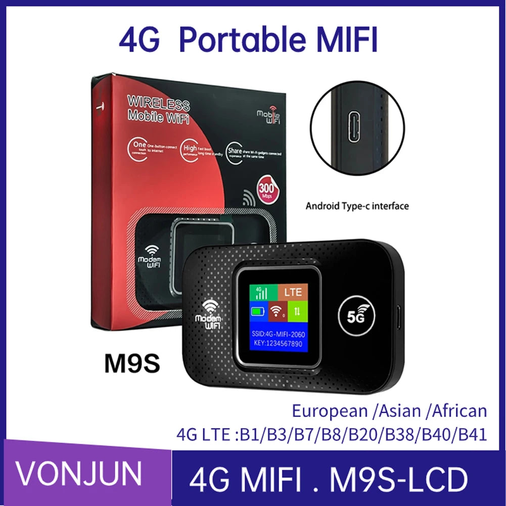 4G Lte WIFI Router Mobile WiFi Router 150Mbps Sim Card Slot 3650mAh for Car 4G Wireless Router for SIM Card Plug & Play