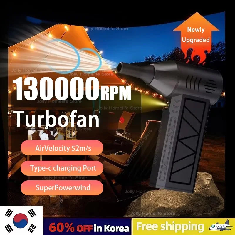 NEW X3 Violent Blower Turbo Jet Fan 130000RPM Handheld Brushless Motor 3nd Generation Wind Speed 52m/s industrial Duct Fan