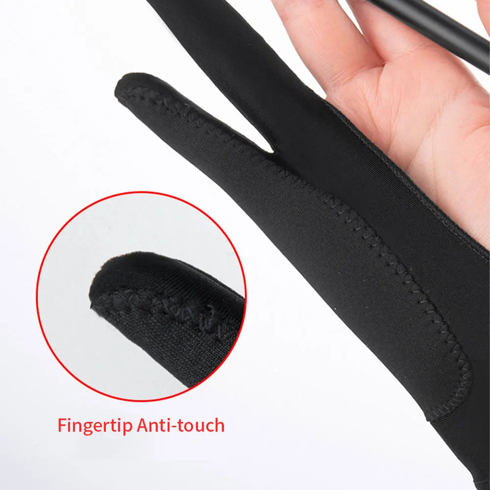 1PC Two-Finger Hand Painting Gloves Oil Painting Art Supplies Anti-touch Tablet Digital Board Screen Touch Drawing Anti-fouling