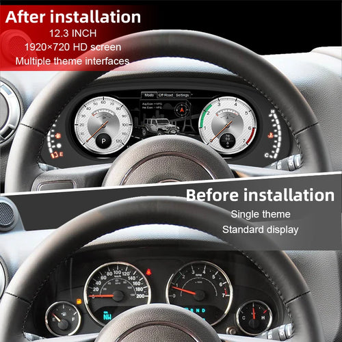 12.3''1920 X 720 full HD LCD Digital Instrument Cluster For Jeep Wrangler JK 2011-2017,Speedometer,Dashboard,HD screen Plug-play