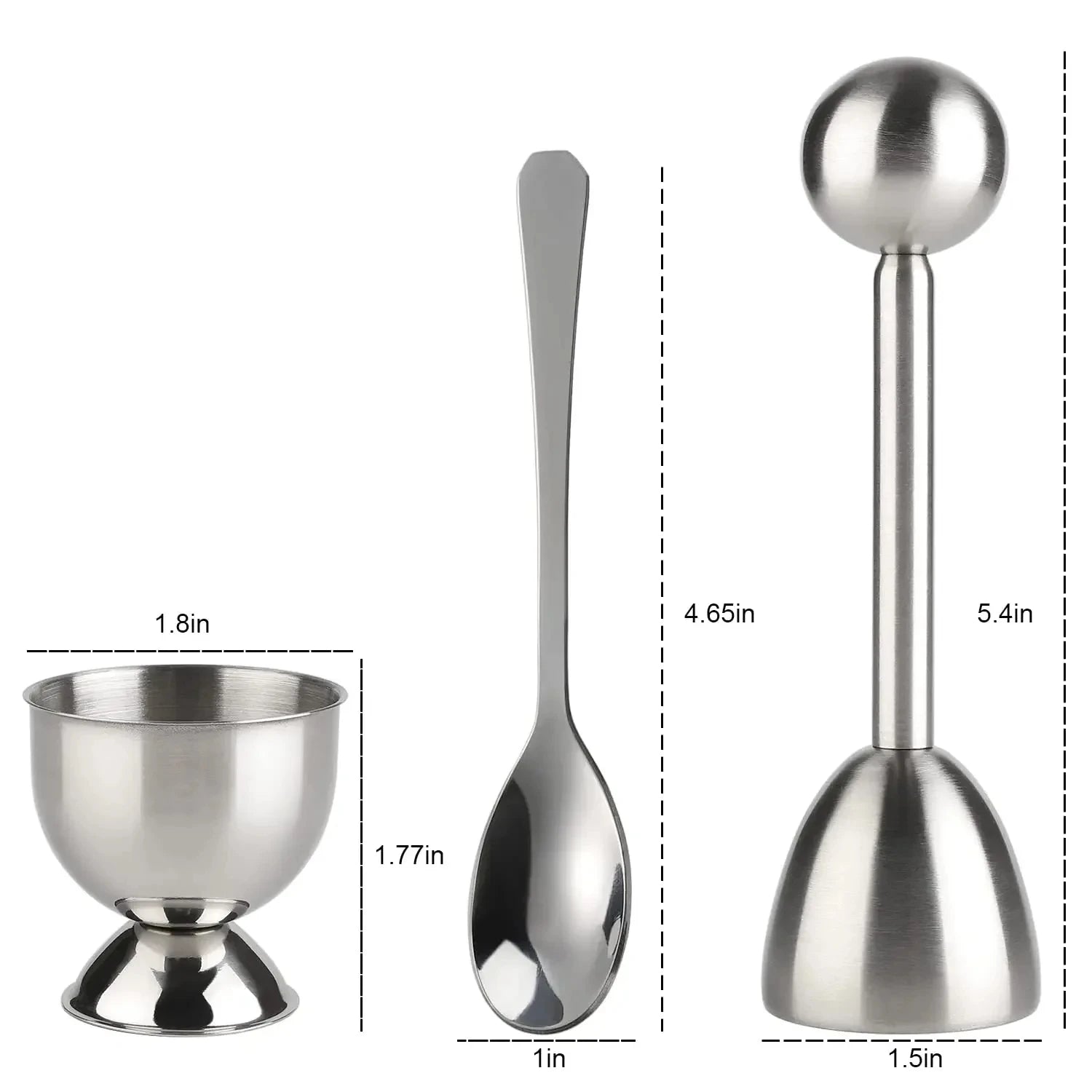 Creative Egg Opener Egg Shell Opener With Egg Tray Set and Spoons Stainless Steel Opening Egg Breakfast Tool Kitchen Accessories