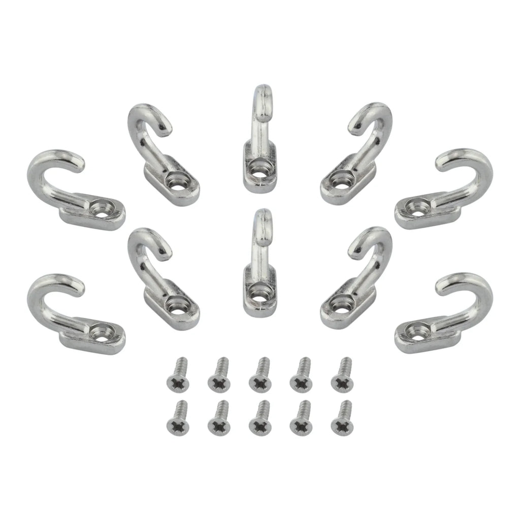 20 Pcs Mini Wall Hooks With Screws Door Zinc Alloy Coats Hat Hanger Hook For Home Bathroom Kitchen Decorative Hanging Storage