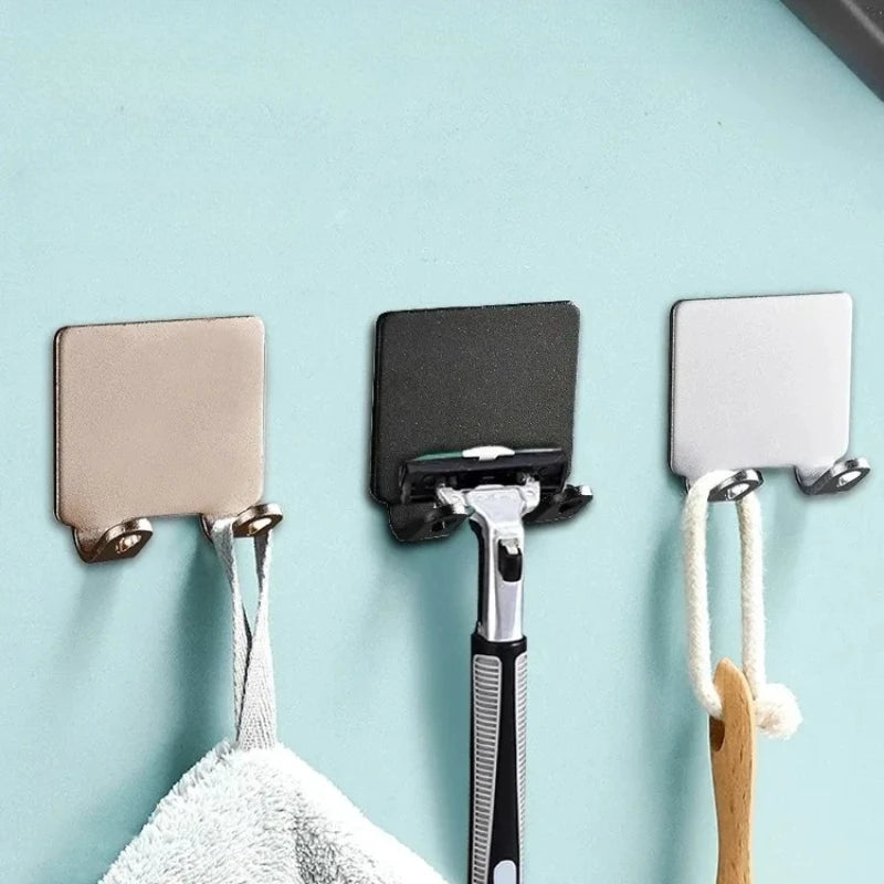 1/2/3PCS Punch Free Shaving Razor Holder Men Shaver Storage Hook Shelf Bathroom Rack for Kitchen Accessories Self Adhesive Hooks