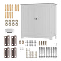 BRIEFNESS Washbasin storage cabinet White sink cabinet 2 door bathroom cabinet Adjustable shelves Base cabinet washbasin