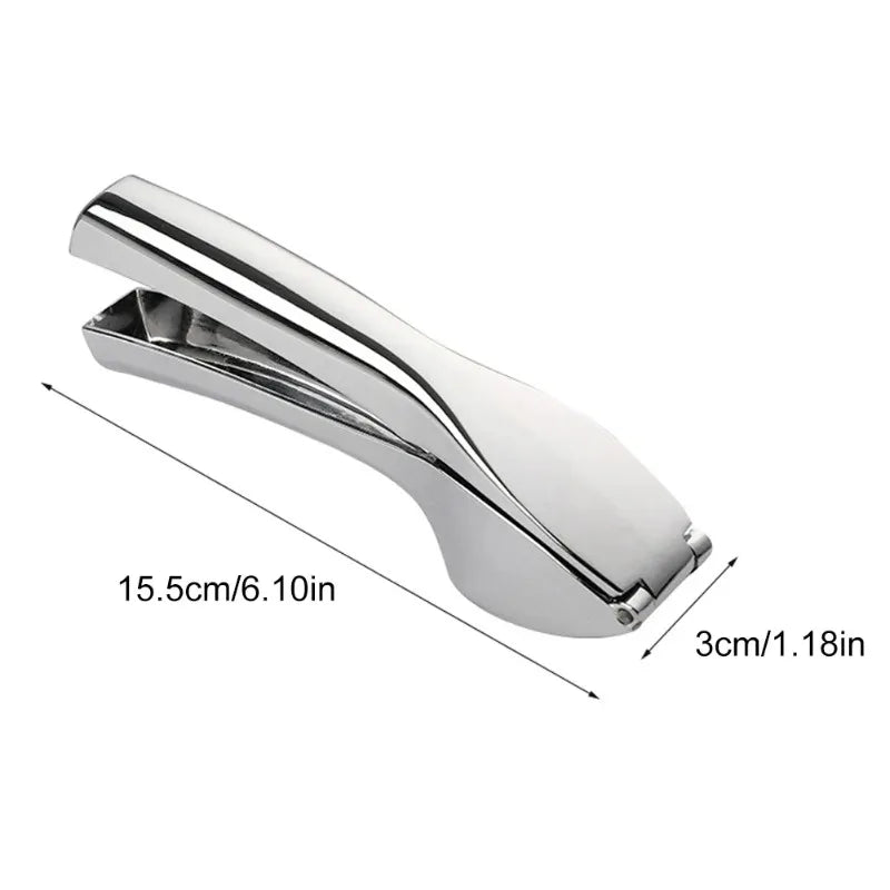 Stainless Steel Garlic Press Mincer - Detachable Garlic Crusher Easy Squeeze And Clean Kitchen Tool for Fine Garlic