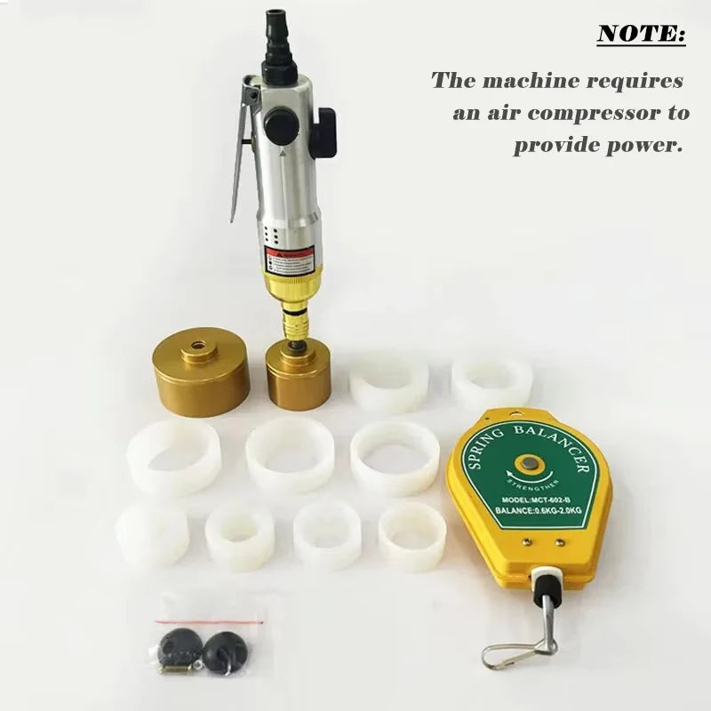Bottles Capping Machine handheld pneumatic power sealing capping packaging equipment lid tightener cap size 5-50mm