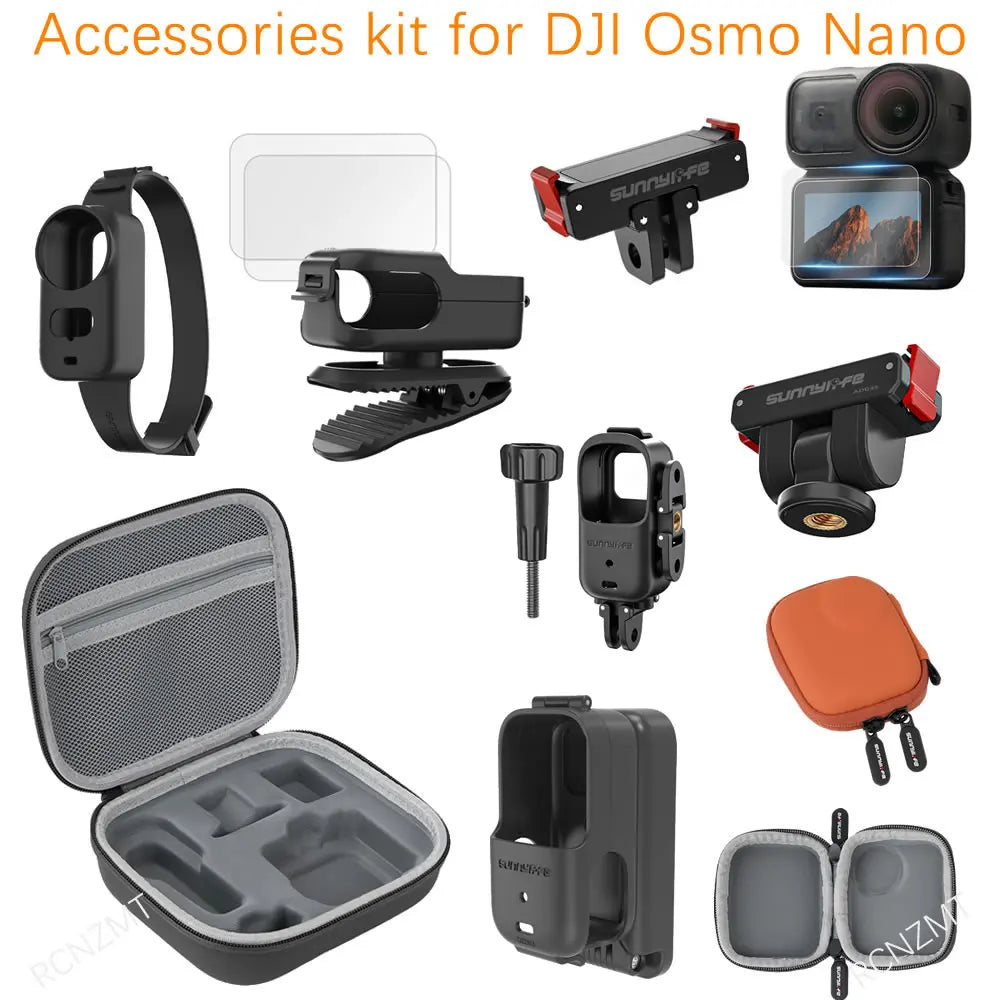 For DJI Osmo Nano Backpack clip magnetic holder mount Lens Case bag Protection Glass Expansion Bracket Silicone Accessories