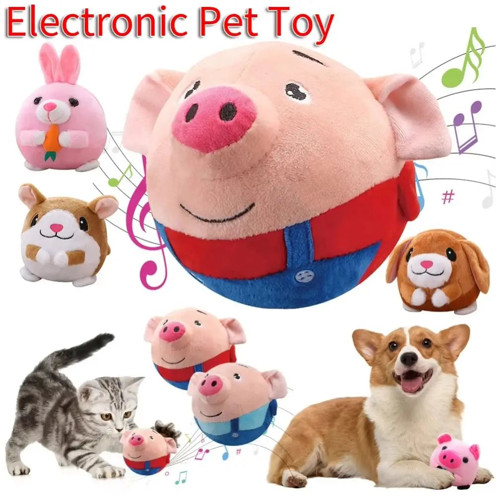Shake Bouncing Jump Balls USB Rechargeable Music Vibration Electronic Pet Dog Toy Electronic Singing