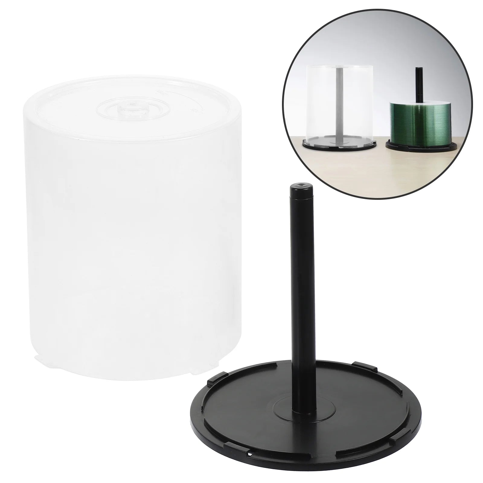 CD Storage Bin Clear Dvd Cases Bucket Cd/dvd Holders Empty Bracket Container Organizer