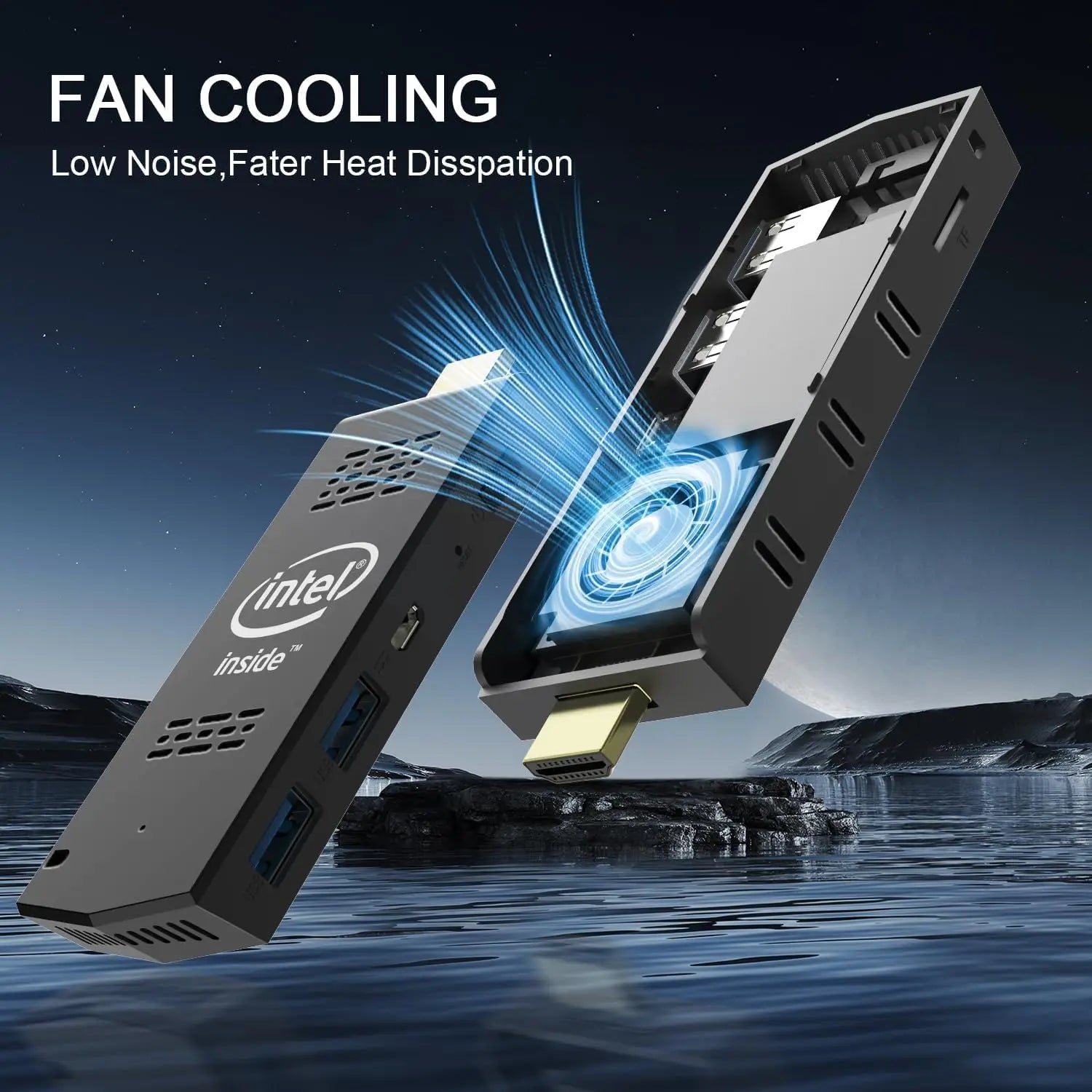 Intel W5 pro Mini PC Computer Stick with Windows 10 Atom Z8350 4GB/8GB RAM 64GB/128GB eMMC WiFI5 Bluetooth 4.0 Built-in Fan