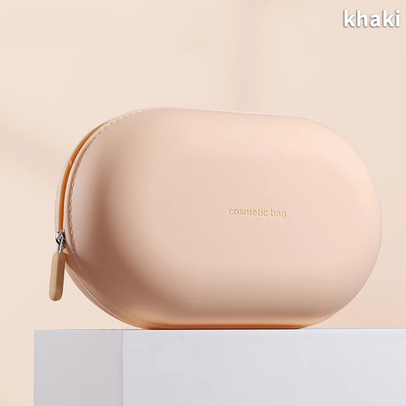 Portable Large Capacity Silicone Cosmetic Bag Waterproof Soft Moisture-proof Storage Wash Bag For Home Travel
