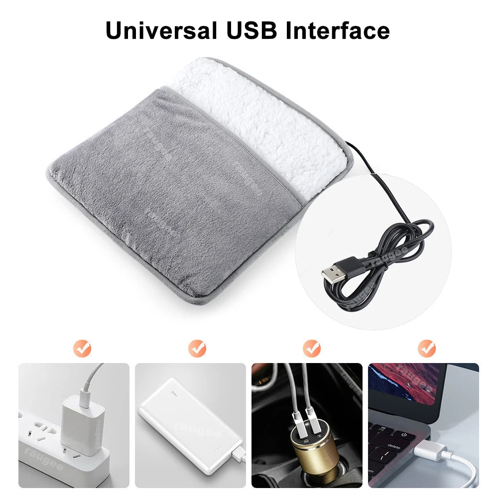 Electric Foot Heater Portable Soft Foot Warmer Mat For Home USB Foots Warmer Pat Wearable Foot Warmth Mad Winter Foot Warmer