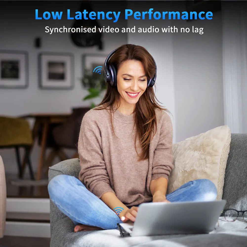 USB Bluetooth Dongle Driver Free 200M Bluetooth 6.0 Adapter for Windows 11/10/8.1 Mouse Keyboard Audio Receiver Transmitter