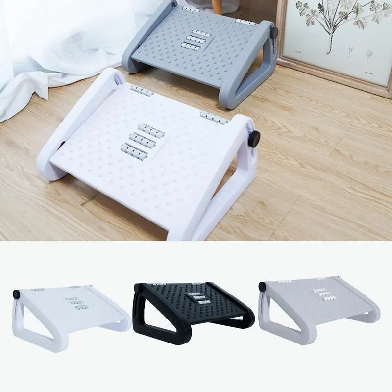 Foot Rest Foot Stool with Roller Massage and 6 Height Settings Comfortable Foot Stool Home Footrest for Under Desk Support