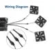 TEUCER 4-pin 1 to 4 Way PWM Fan Splitter Cable Cooled 1 to 2/3/4 Way Tap Sleeve Extension Braided Cable Extension fan connector