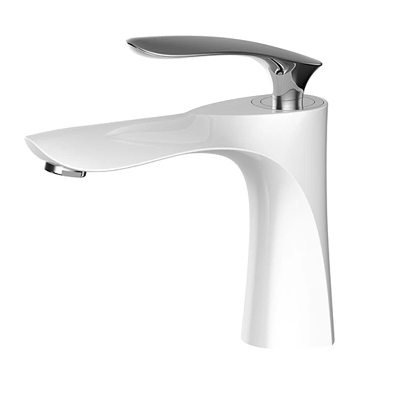 BAKALA New Design Brass Chrome Black Whte Golden Shite Single Handle Bathroom Sink Faucet Mixer Tap Basin Faucet  BR-2018A20