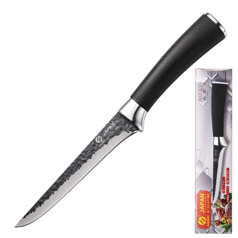 1/2-piece kitchen knife set Japanese stainless steel kitchen knives with nonslip handles sharp for meat cutting and bone removal