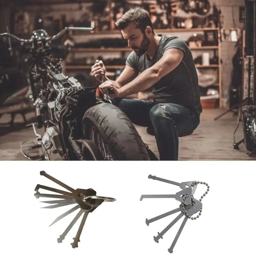 Stainless Steel Master Keys Sturdy Lock Installation Skeleton Lock Hook Warded Pick Durable Rust-proof Open Doors Key Set