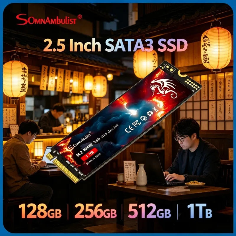SomnAmbulist Brand SSD 2.5" SATA3 Durable Solid Body Exquisite Appearance Dependable Drive For Desktop Hardware