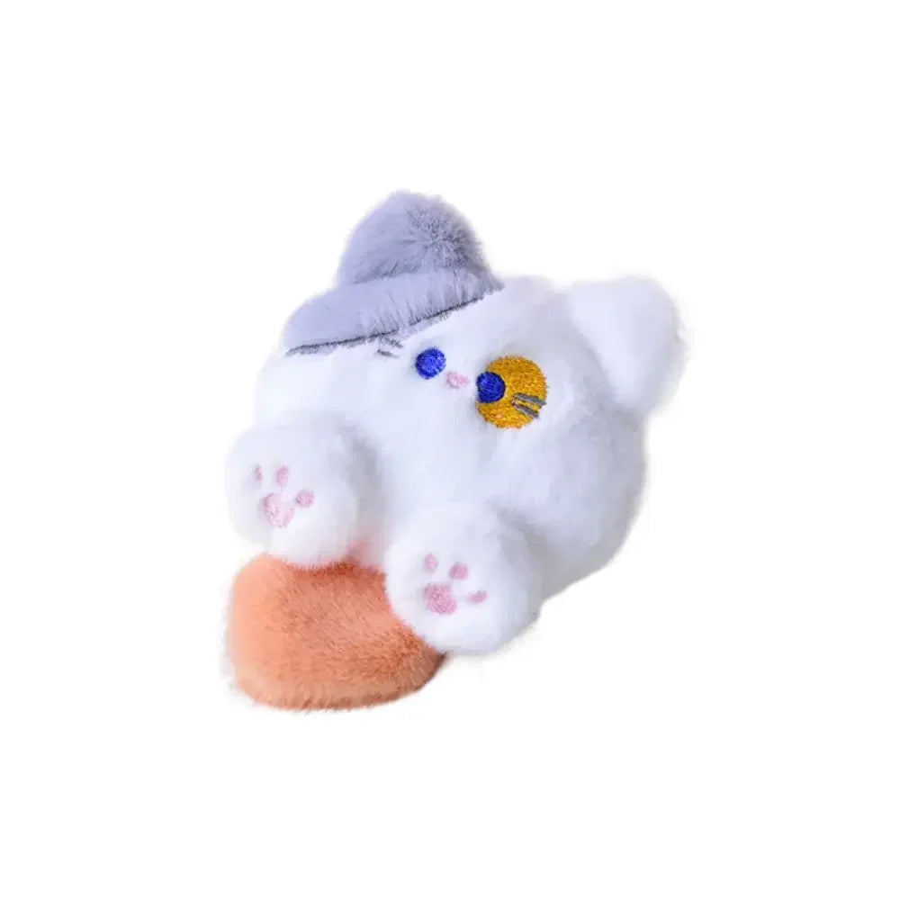 Kawaii Soft Stuffed Animal Little Cat Keychain Plush Bag Car Pendant Keychain DIY Trinket Kids Stuffed Animal Toys