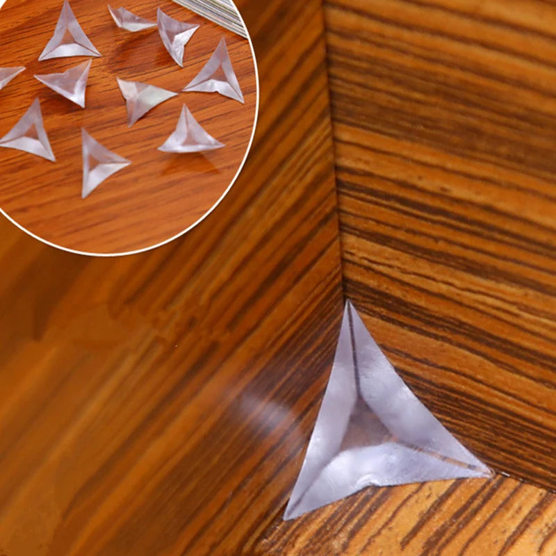 50pcs Clear Dustproof Corner Protector Protective Edge Triangles Soft PP Portable Triangle Stair Dust Corners Brackets
