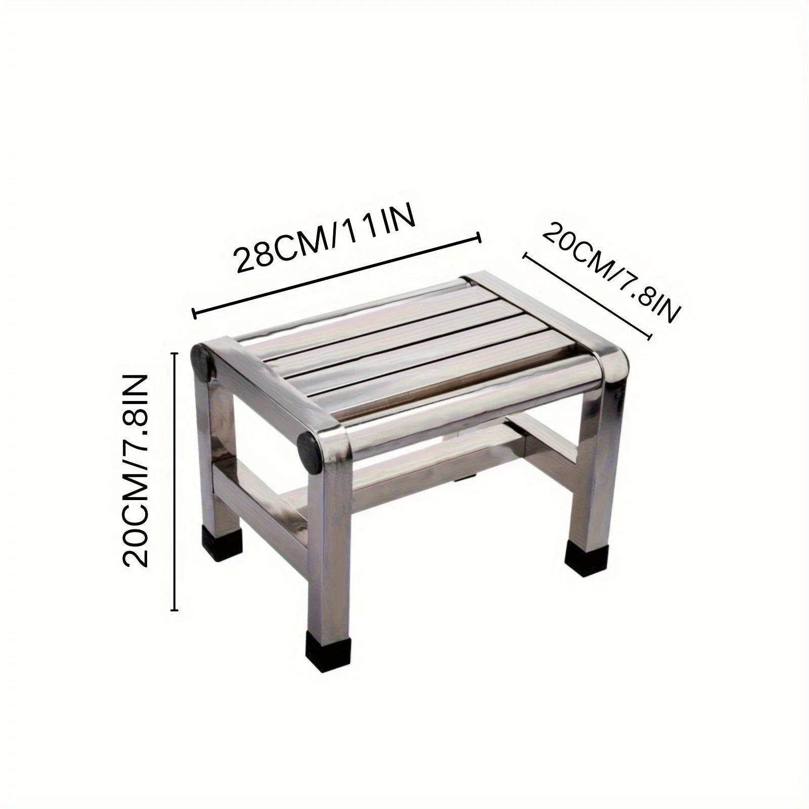 Multi-Functional Stainless Steel Square Stool - Waterproof Anti-slip Thick And Durable Suitable For Indoor and Outdoor Use.