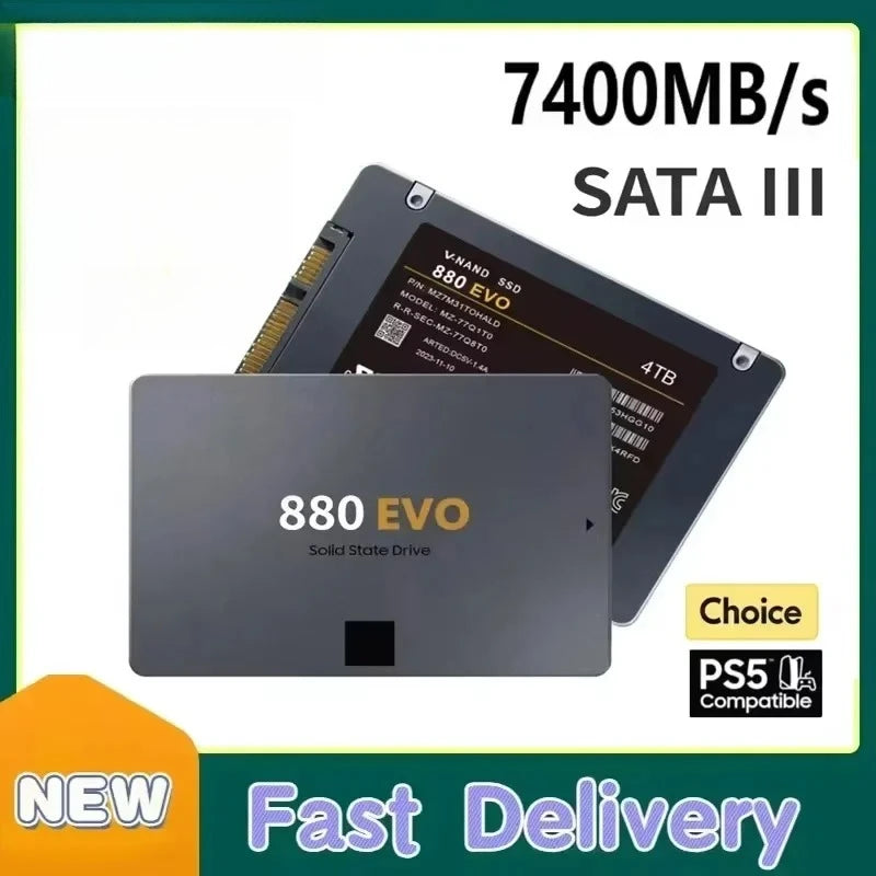 Original SATA Portable External SSD Hard Drive 3 Interface High Speed Large Capacity Storage for Laptops Desktops Phones