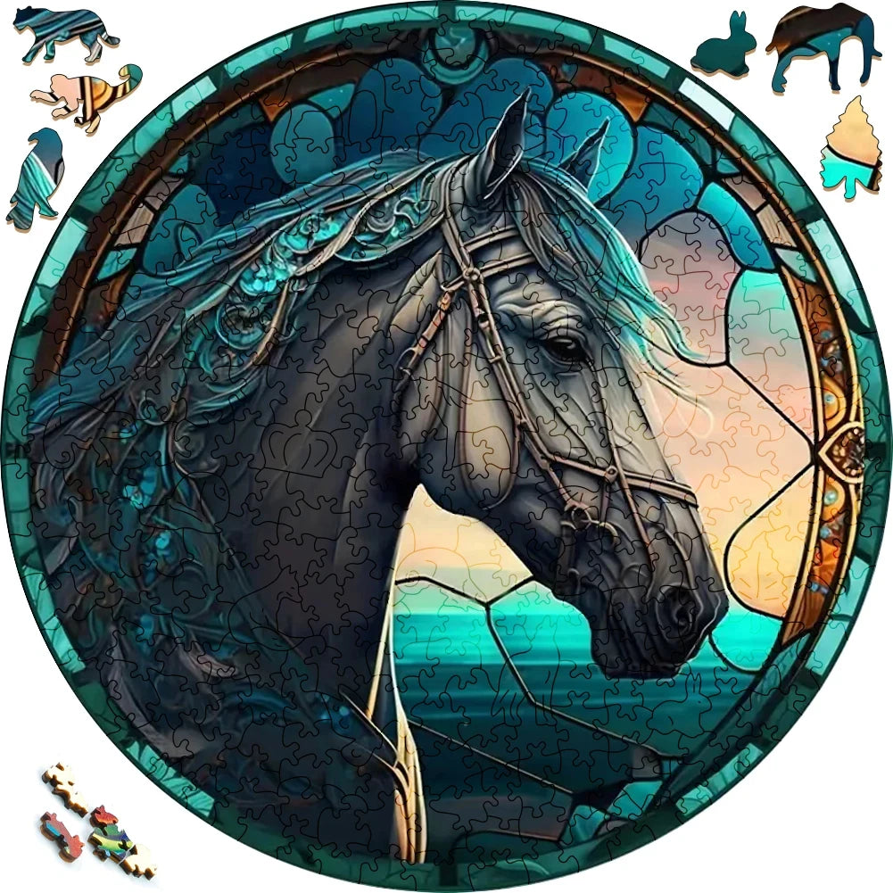 Mysterious 3D Wooden Puzzles Lion Unique Animals Shape DIY Educational Toys Gifts Wooden Jigsaw Puzzle Games For Kids Adults