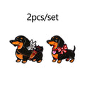 Sweater Sausage Dog Enamel Pins Cute Animal Couple Brooch Lapel Pin Badge on Backpack Clothing Accessories Fashion Jewelry Gifts