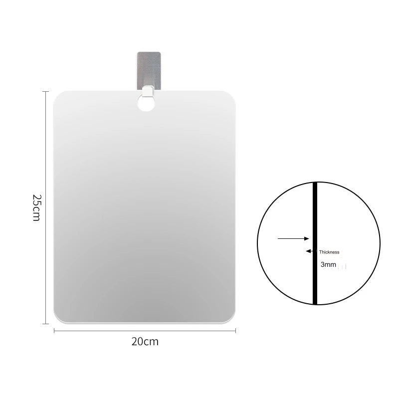 Shower Mirror Fogless For Shaving Mirror For Shower,Unbreakable Deluxe Organic Glasss Makeup Mirror