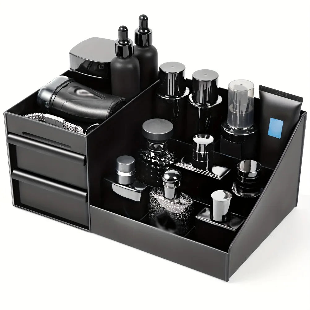 Men's Plastic Countertop Storage Box Multi-layer Organizer Boxes Storage Rack for Perfume Skin Care Products Skincare Display