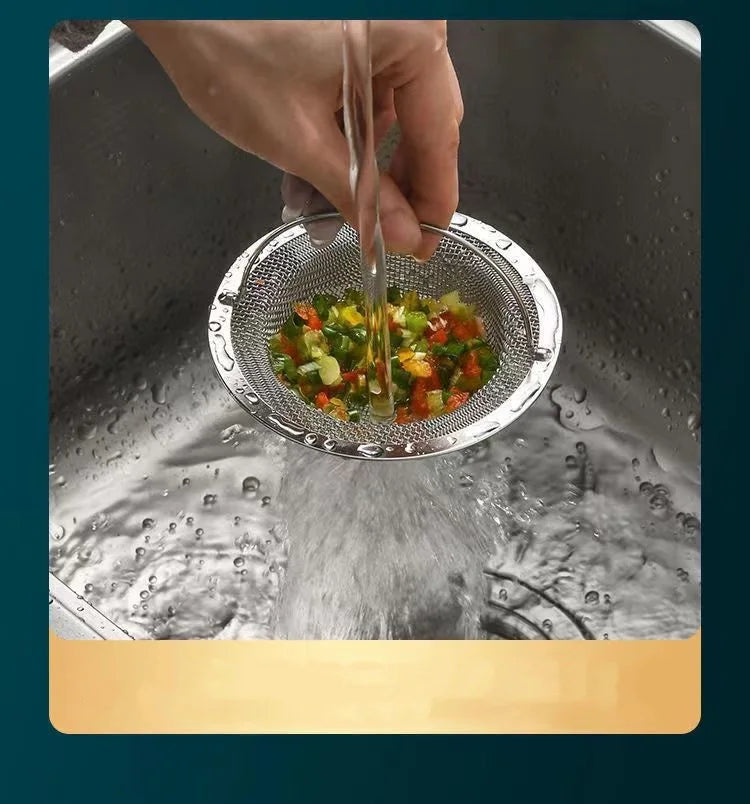 1Pc Stainless Steel Kitchen Sink Strainer Basket Anti-Clog Sink Drain Filter Mesh Net for Kitchen Bathroom,Food Residue Catcher