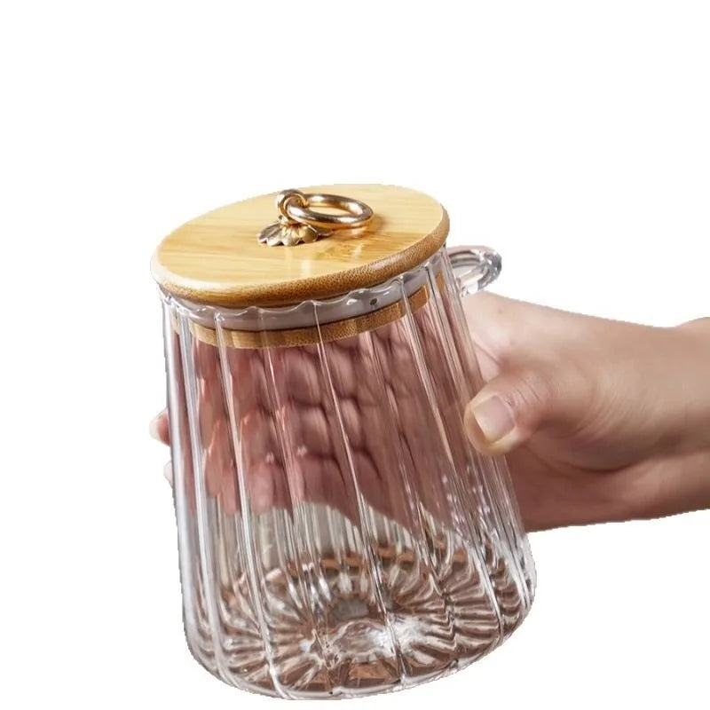 sealed glass jar with spoon and lid Clear Spice jar Small food storage container Sugar jar Tea jar Kitchen coffee jar